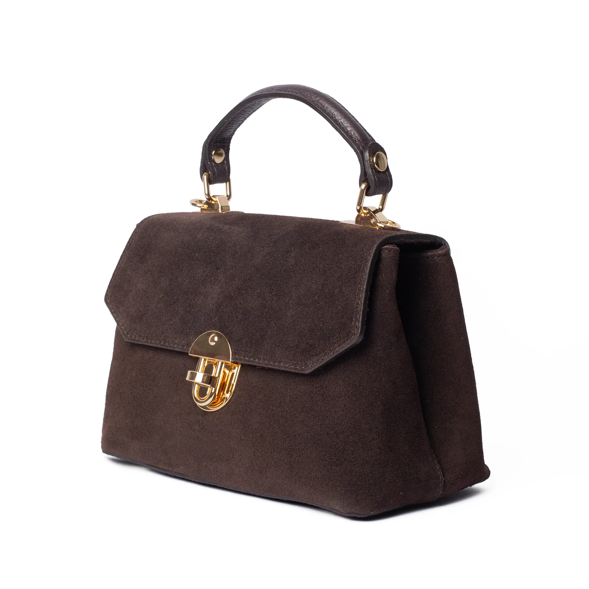 Suede Lucinda Top Handle - Image 15