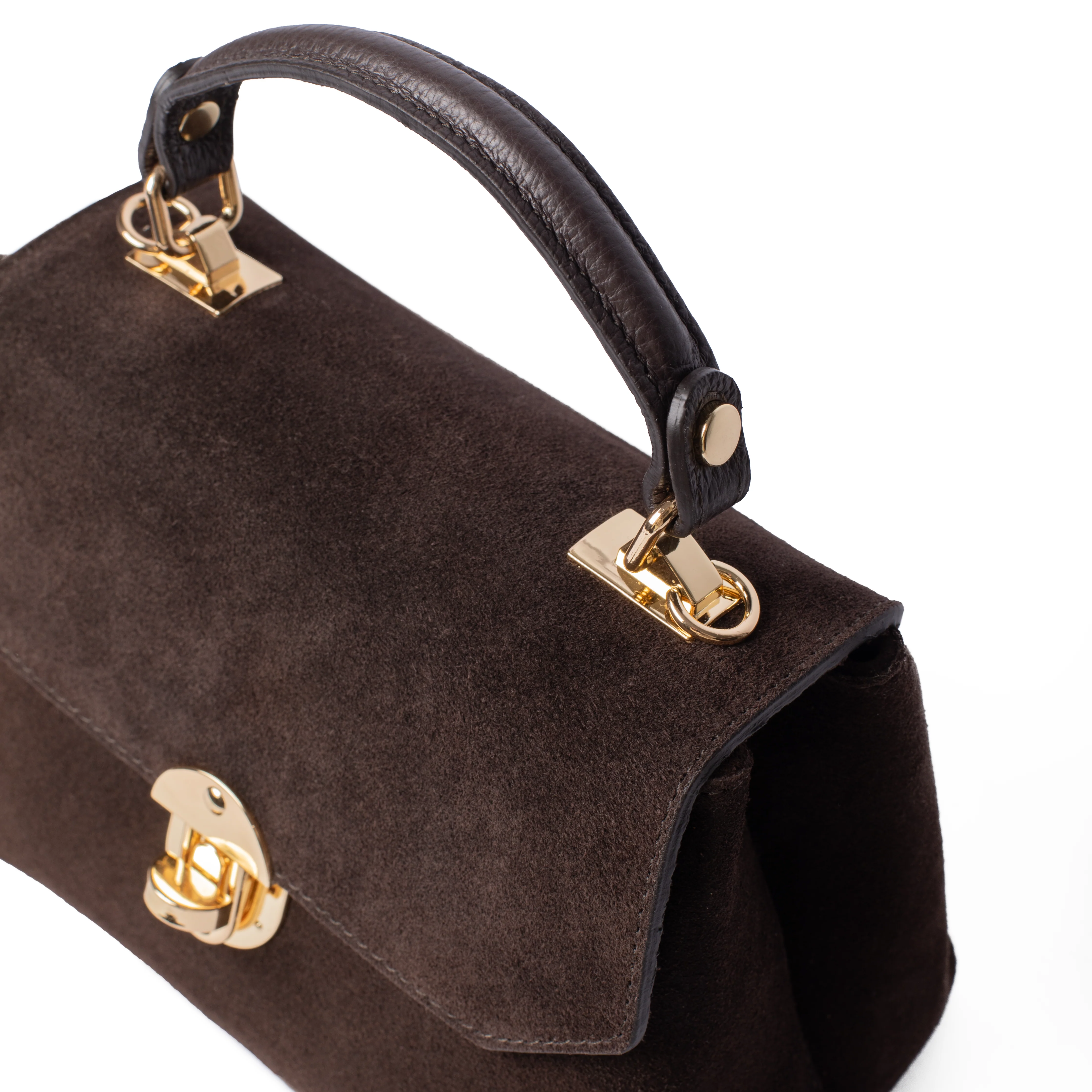 Suede Lucinda Top Handle - Image 16