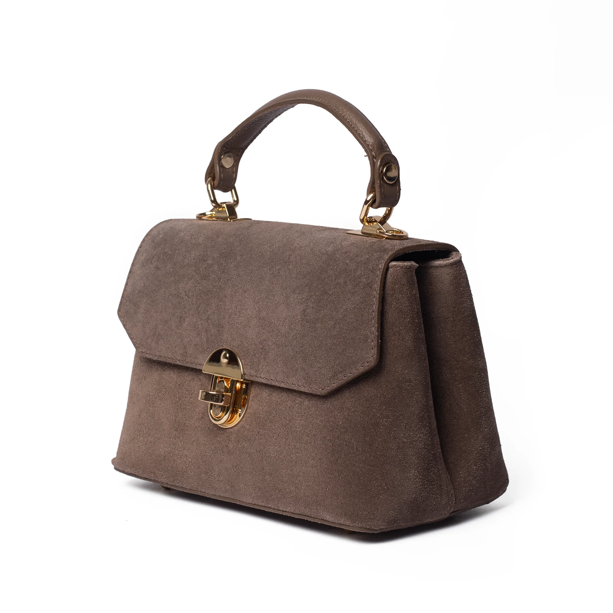 Suede Lucinda Top Handle - Image 19