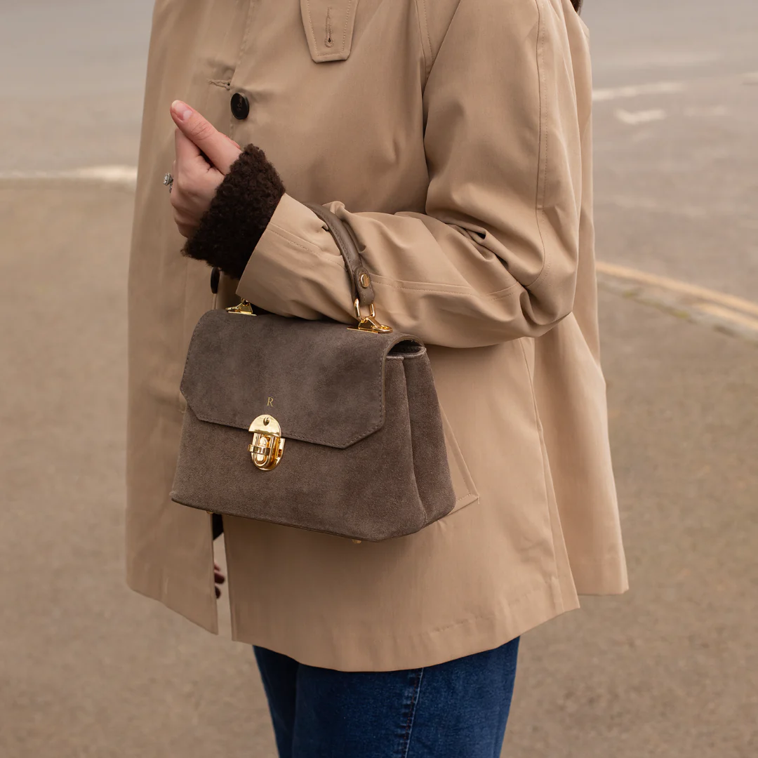 Suede Lucinda Top Handle - Image 3