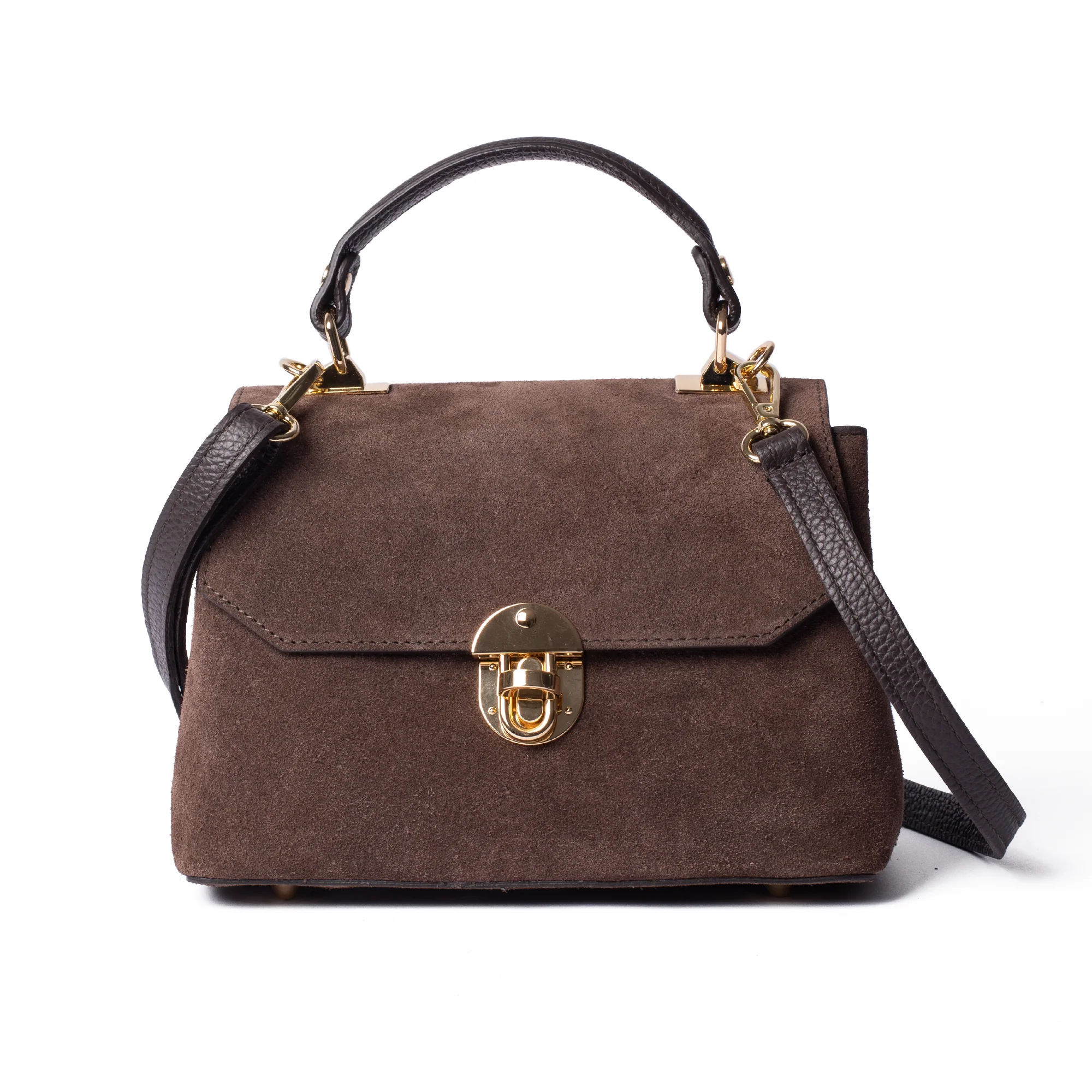 Suede Lucinda Top Handle - Image 4